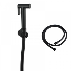 Round Black Brass Toilet Bidet Spray Kit with 1.2m PVC Water Hose Round Black Brass Toilet Bidet Spray Kit with 1.2m PVC Water Hose